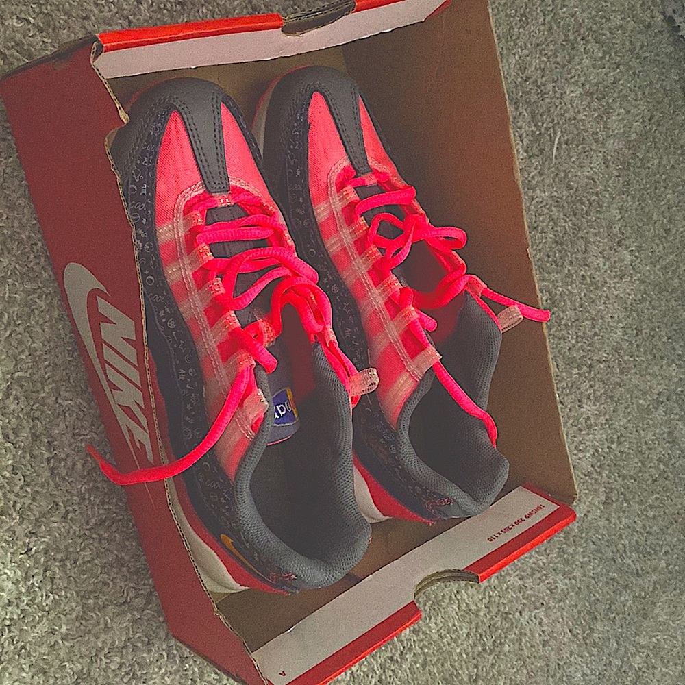 Shoes, Nike, Air Max Pink, Blue, Gray, White